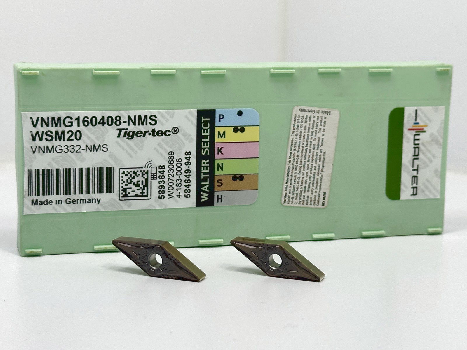 WALTER VNMG332-NMS VNMG160408-NMS | New Carbide Inserts | Grade WSM20 | 12pcs