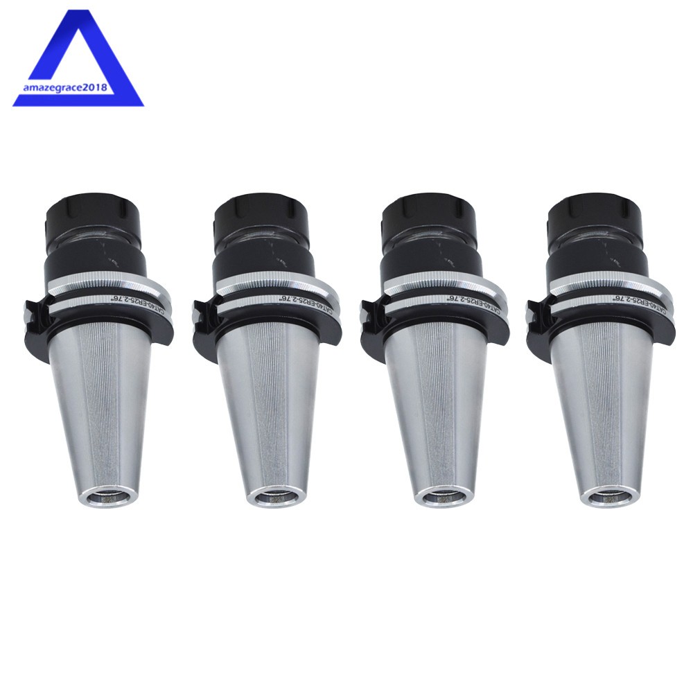 4Pcs CAT40 ER25 Collet Chuck W. 2.76″ Gage Length Chucks Tool Holder Set New