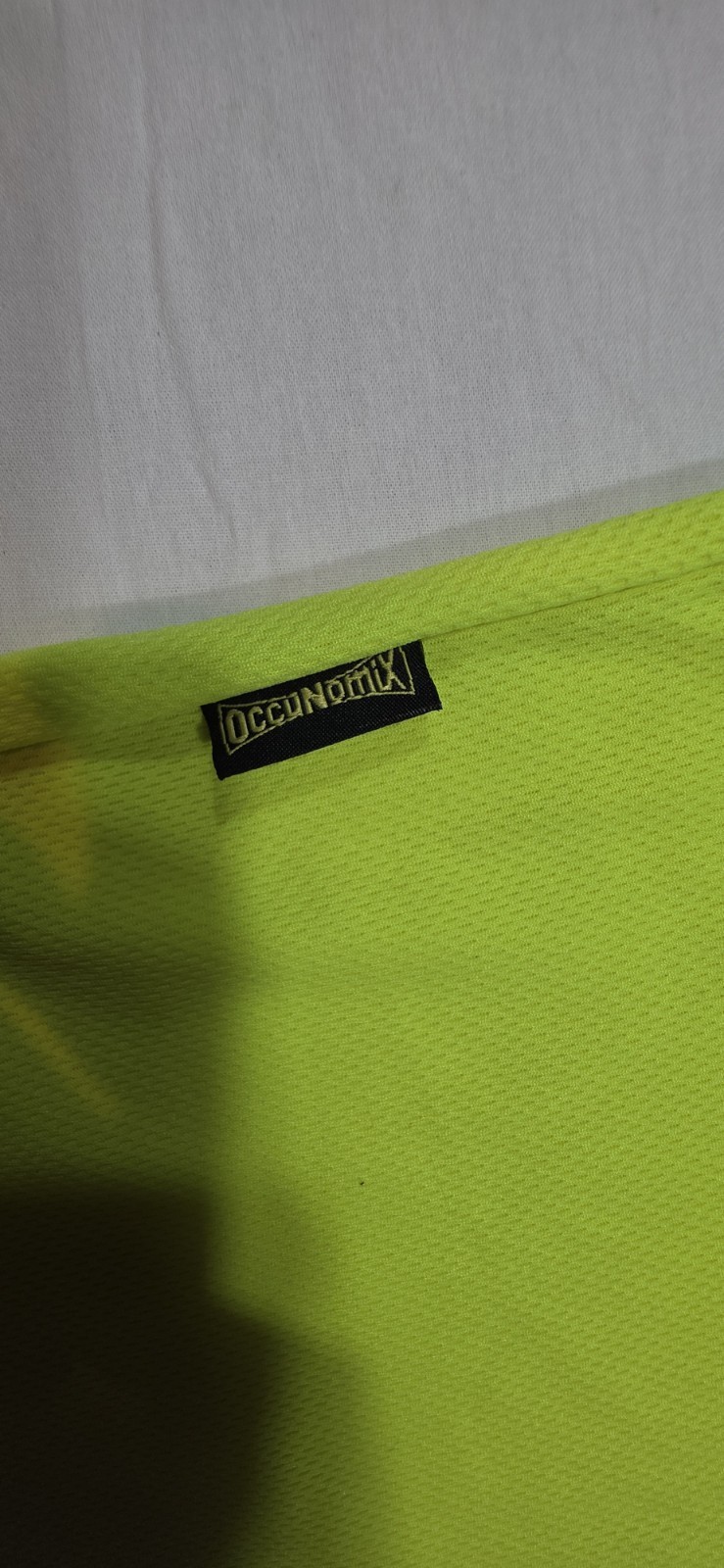 (2) OccuNomix Hi-Vis Reflective Safety Shirt Yellow/Gray Short Sleeve Size L