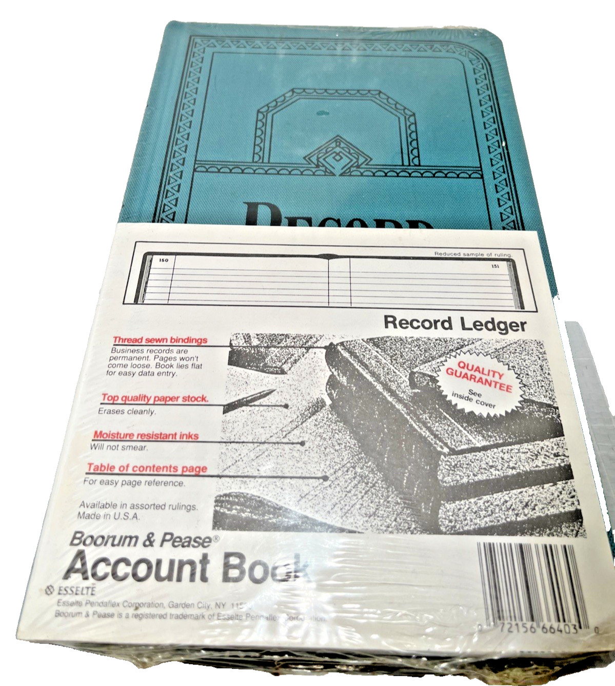 Vintage Boorum & Pease Account Book Record Ledger 66-300-R 300 Page (Brand New)