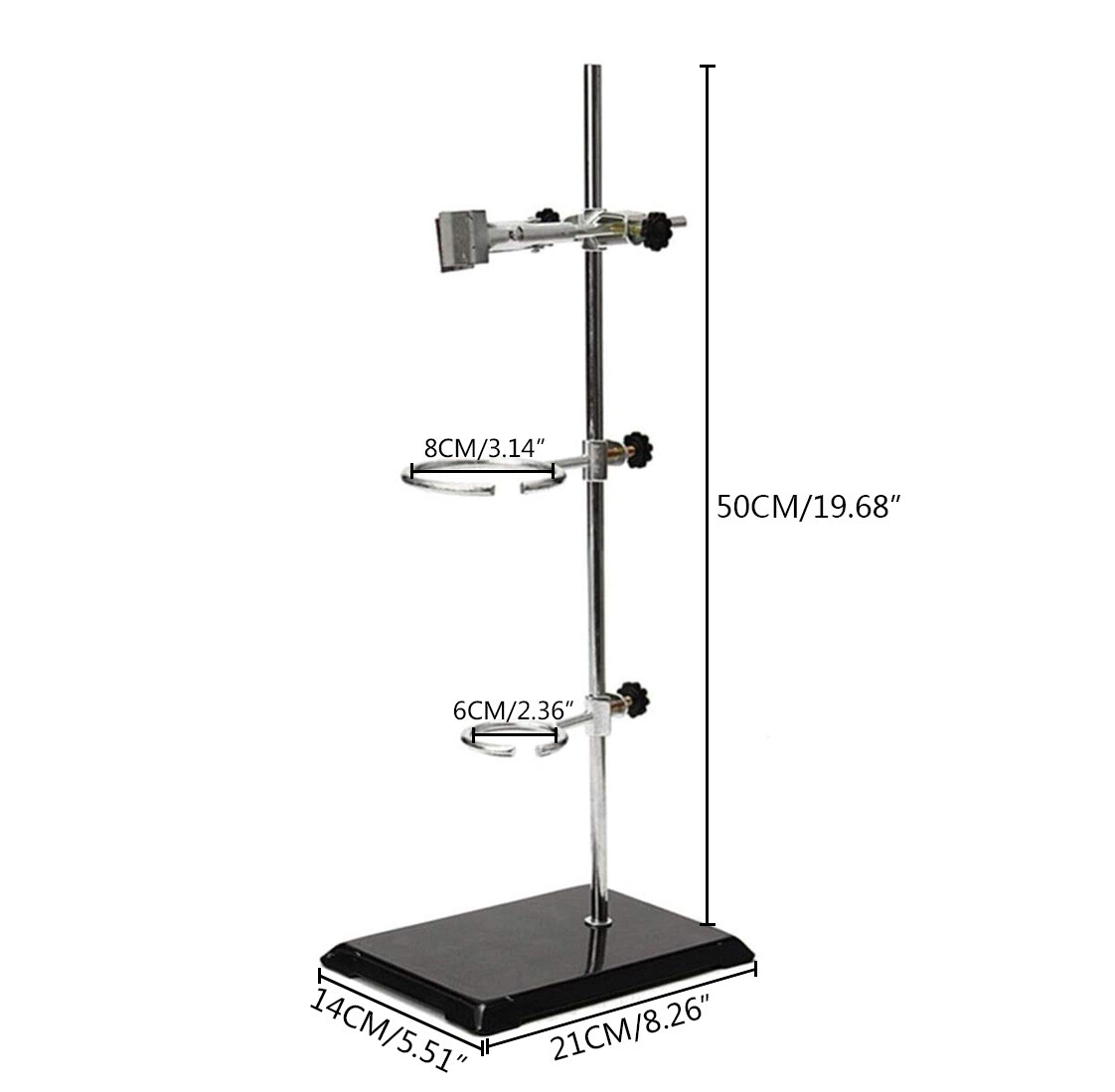 Lab Iron Stand Flask Condenser Clamp Ring Rack Set Support Holder Chemistry NEW