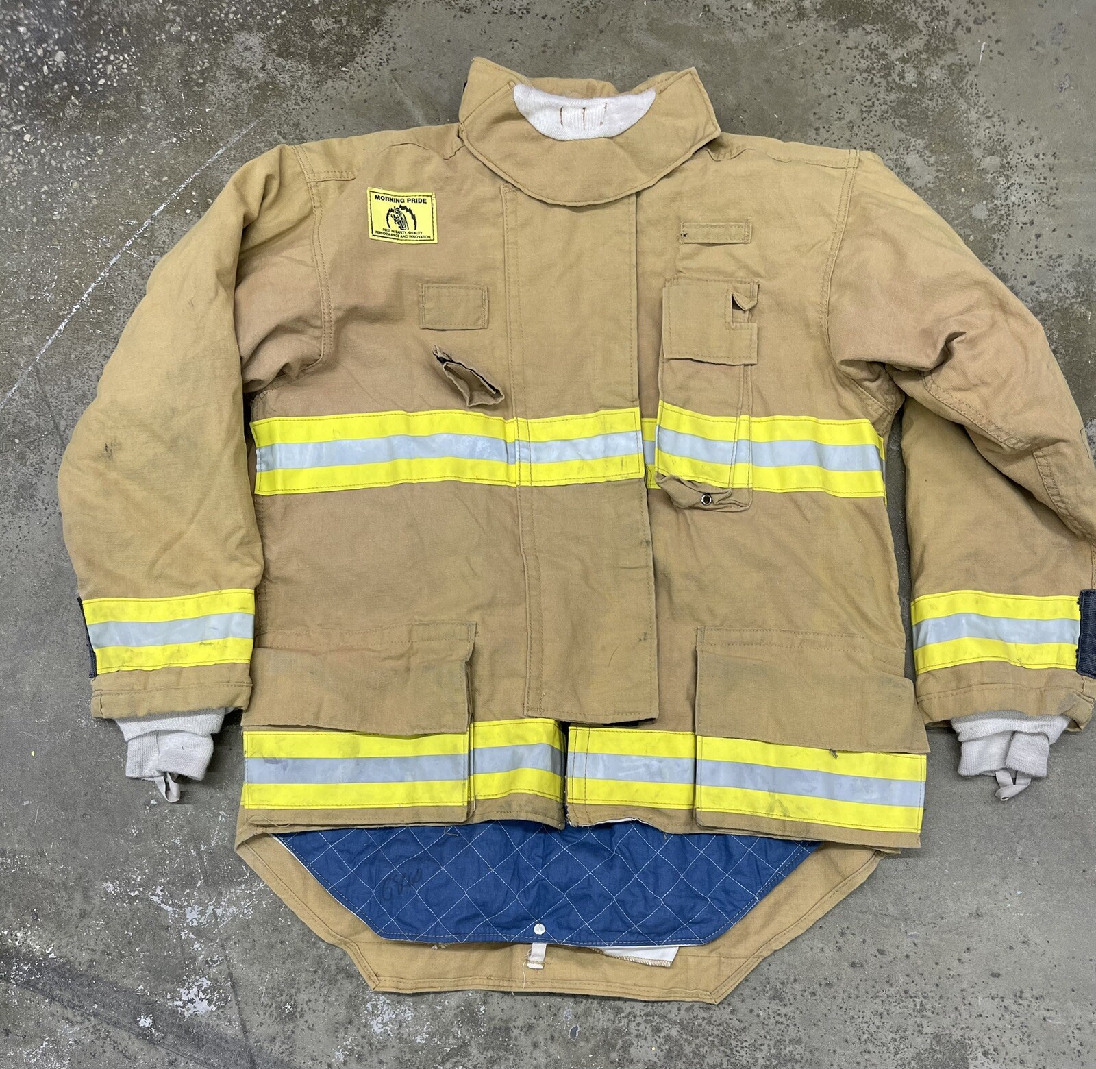 MORNING PRIDE Structural 1971 Jacket Turnout Bunker Gear Coat 44 x 30/36 x 35.0