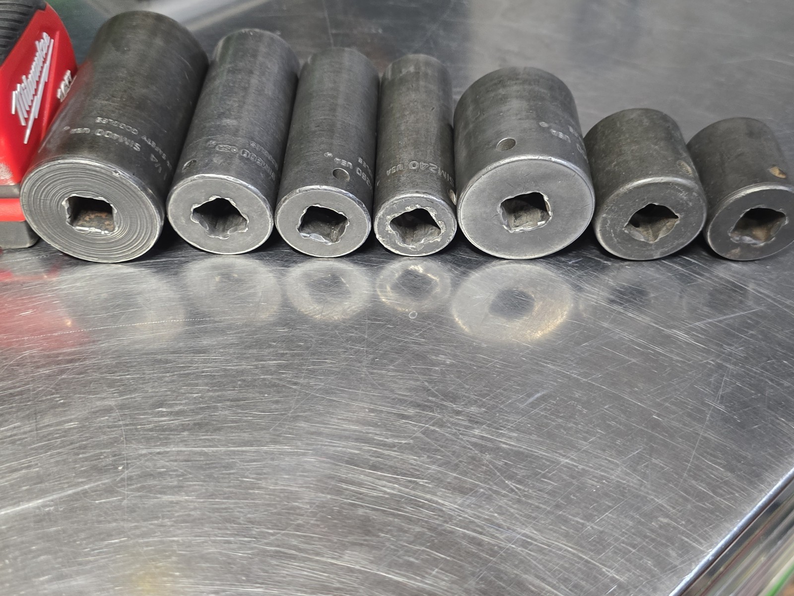 Snap On 1/2 Drive SAE Standard Impact Socket Lot. Part Numbers On Pics