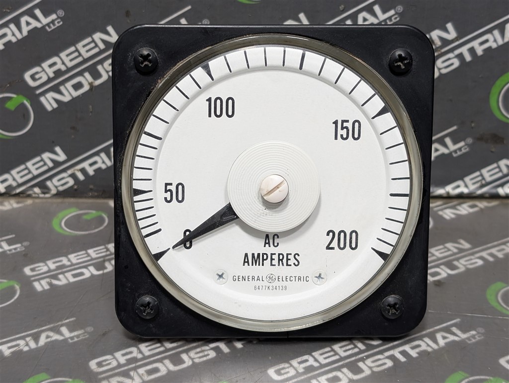 USED General Electric 50-103131LSRL2 AB40 AC Ammeter 0-200 Amps