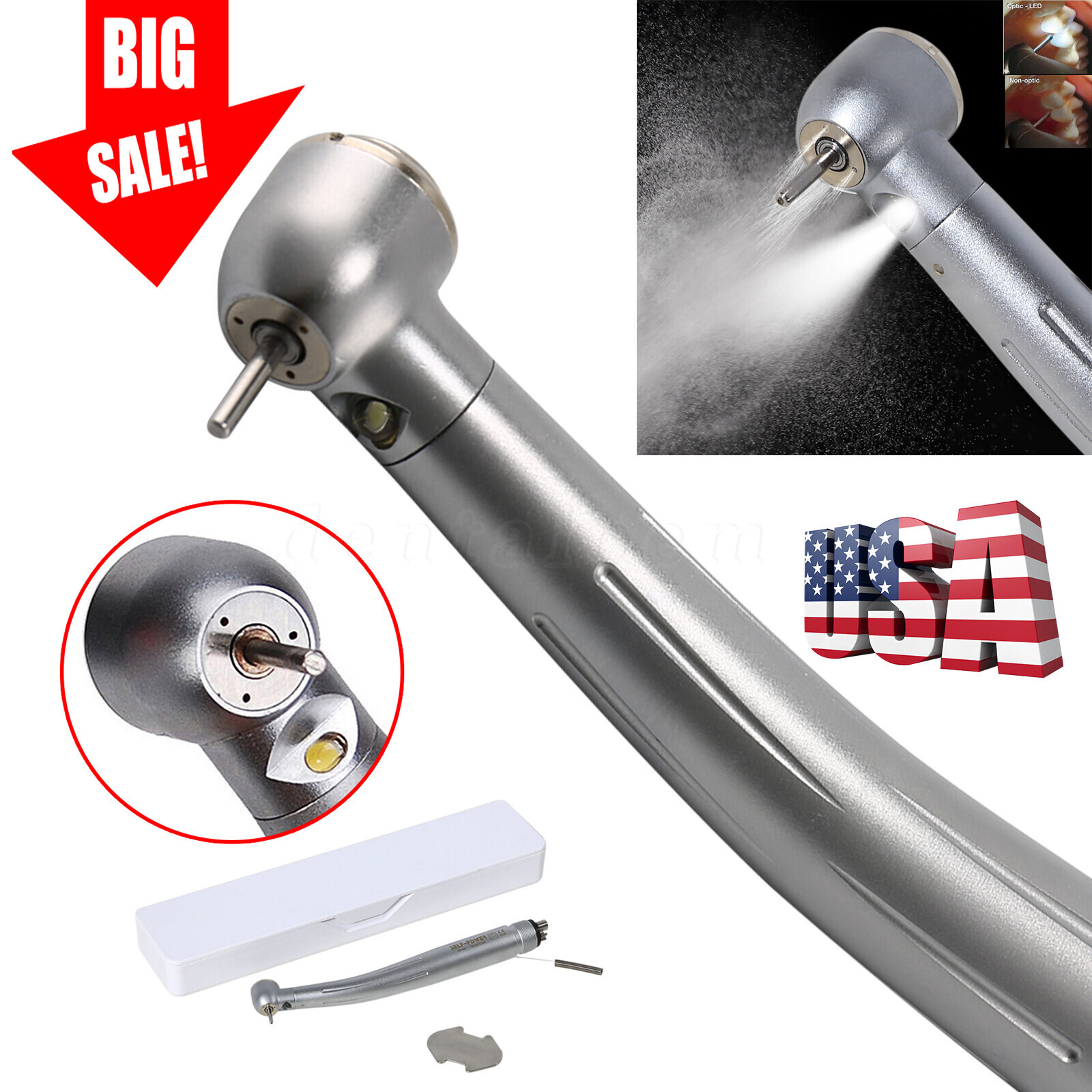 Dental NSK Pana Max LED Self-Power E-generator Fiber Optic High Speed Handpiece