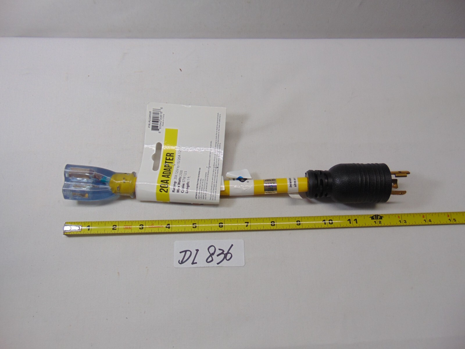New Conntek 20 Amp Adapter PL520520 L5-20P 5-15/20R 1 Feet Long
