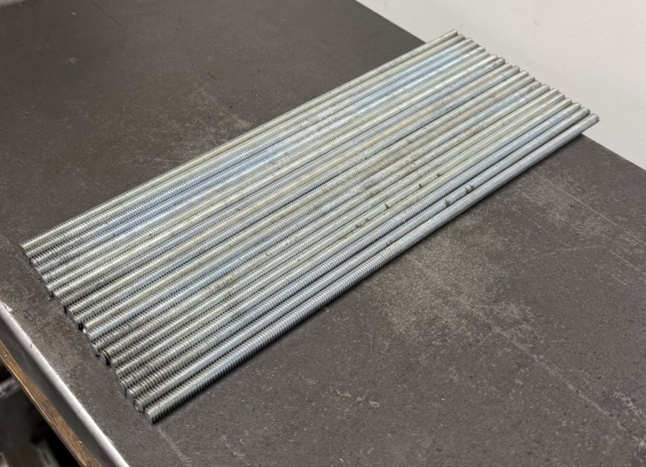 Threaded Rod 1/4-20″ x 12″ Zinc Plated Steel All Thread Rods Coarse (20 PC LOT)