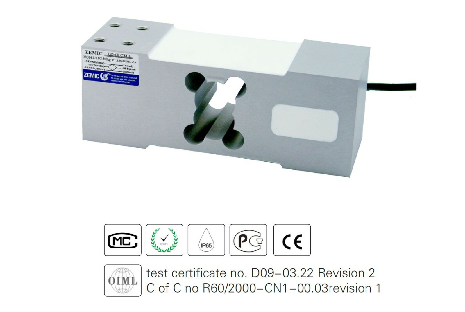 ZEMIC L6G 150 KG 300 KG 500 KG Load Cell compatible Tedea 1263