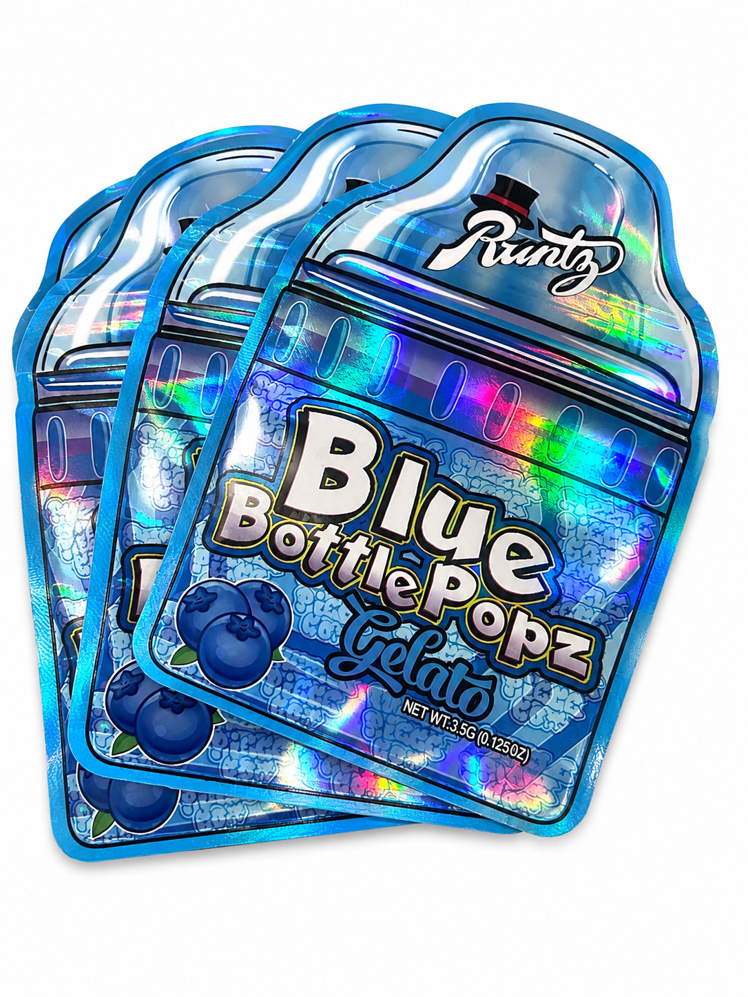 3.5g Smell Proof Mixed Holographic Candy Mylar Bags Resealable Pouches 25-100pcs