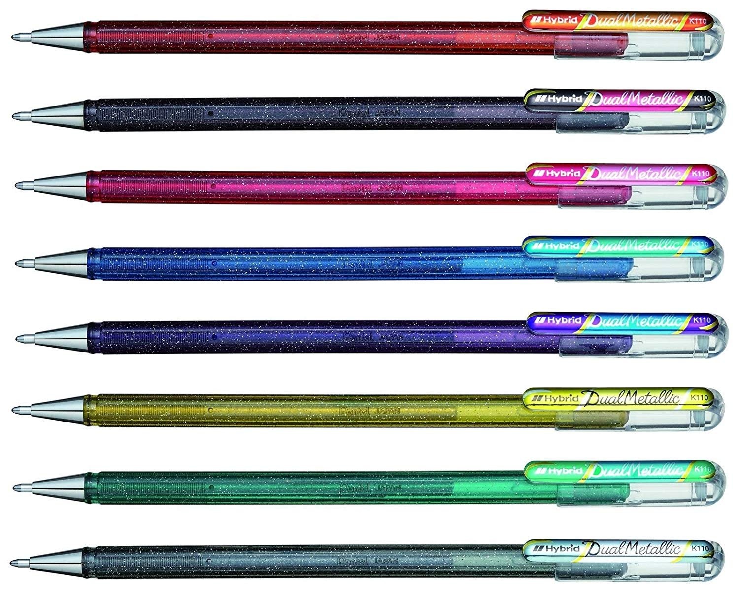 Pentel Hybrid Dual Metallic Liquid Gel Roller Pen Office Product