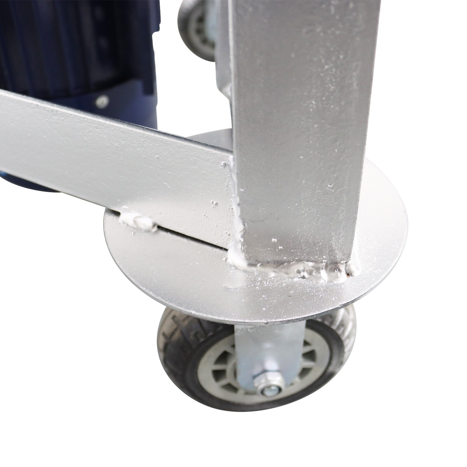 200KG/440LBS Stainless Feed Mixer Granular Plastic Mixer Machine W/Wheel 220V