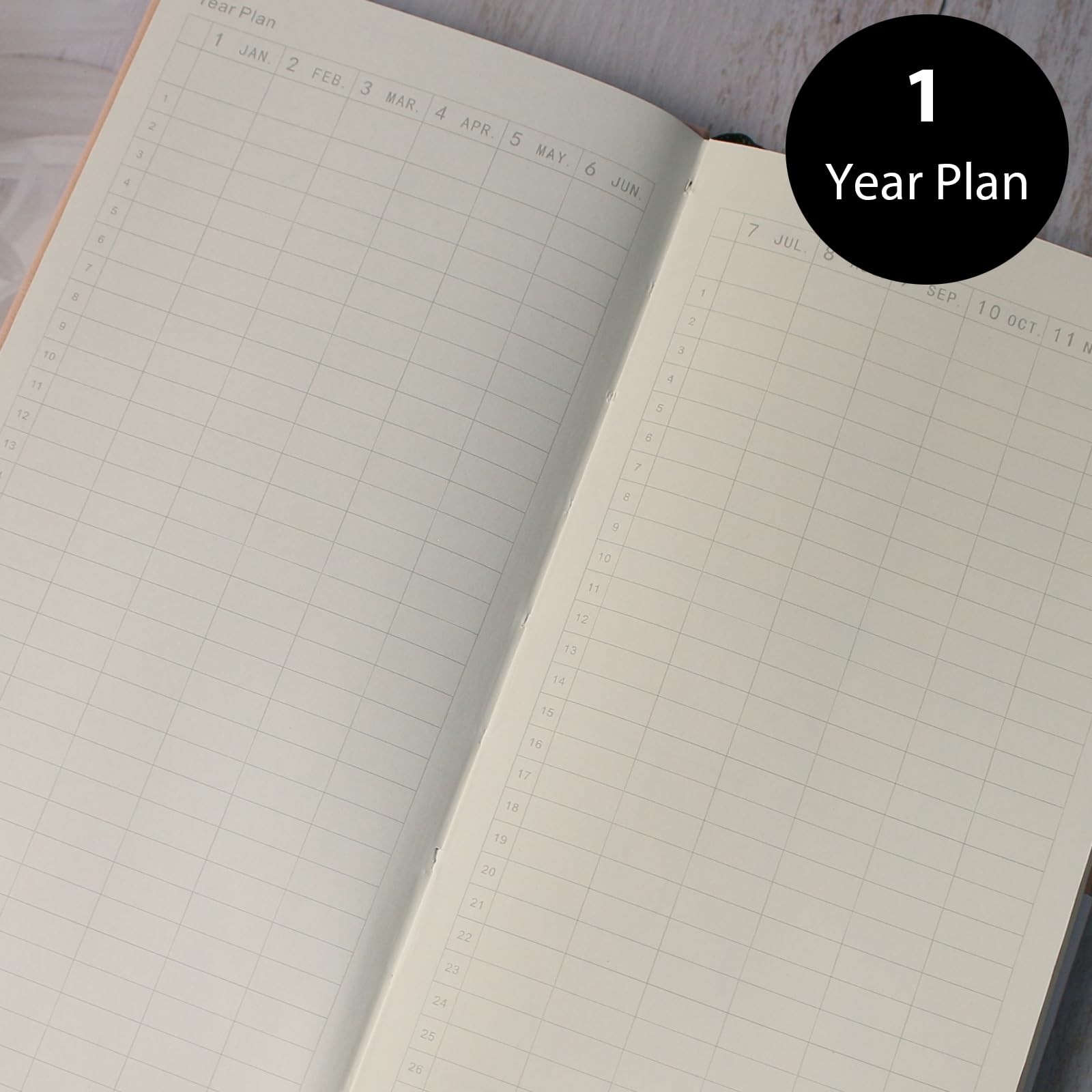 Fromthenon PU Leather Weekly Plan Portable 7.4 x 3.7 x 0.6 inches, Black
