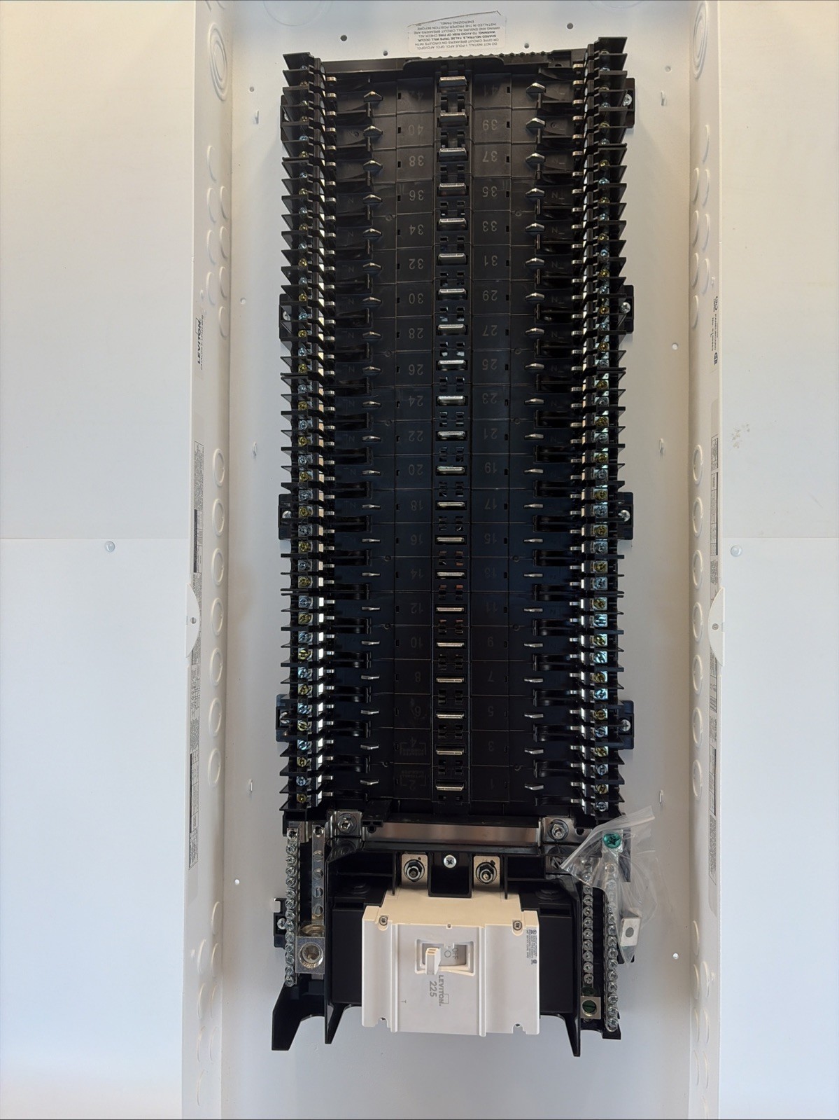Leviton 225 Amp 42/42 Main Breaker Indoor Load Center LP422-BPD White