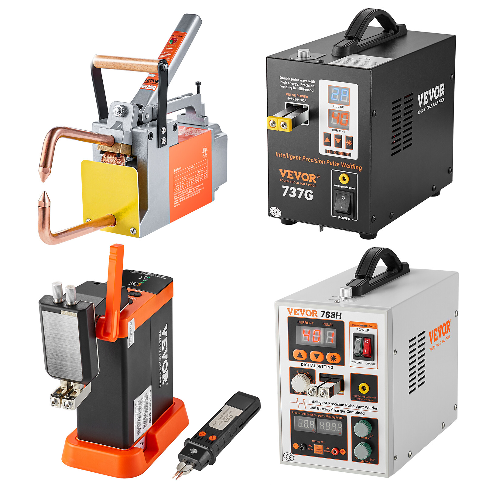 VEVOR Portable Spot Welder 1/8-inch Thick Spot Welder with 1.5KVA Input Capacity