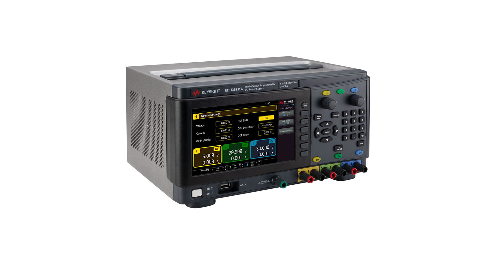 KEYSIGHT EDU36311A NB1-class Benchtop DC Power Supply, 90 W, 30 V, 3 outputs