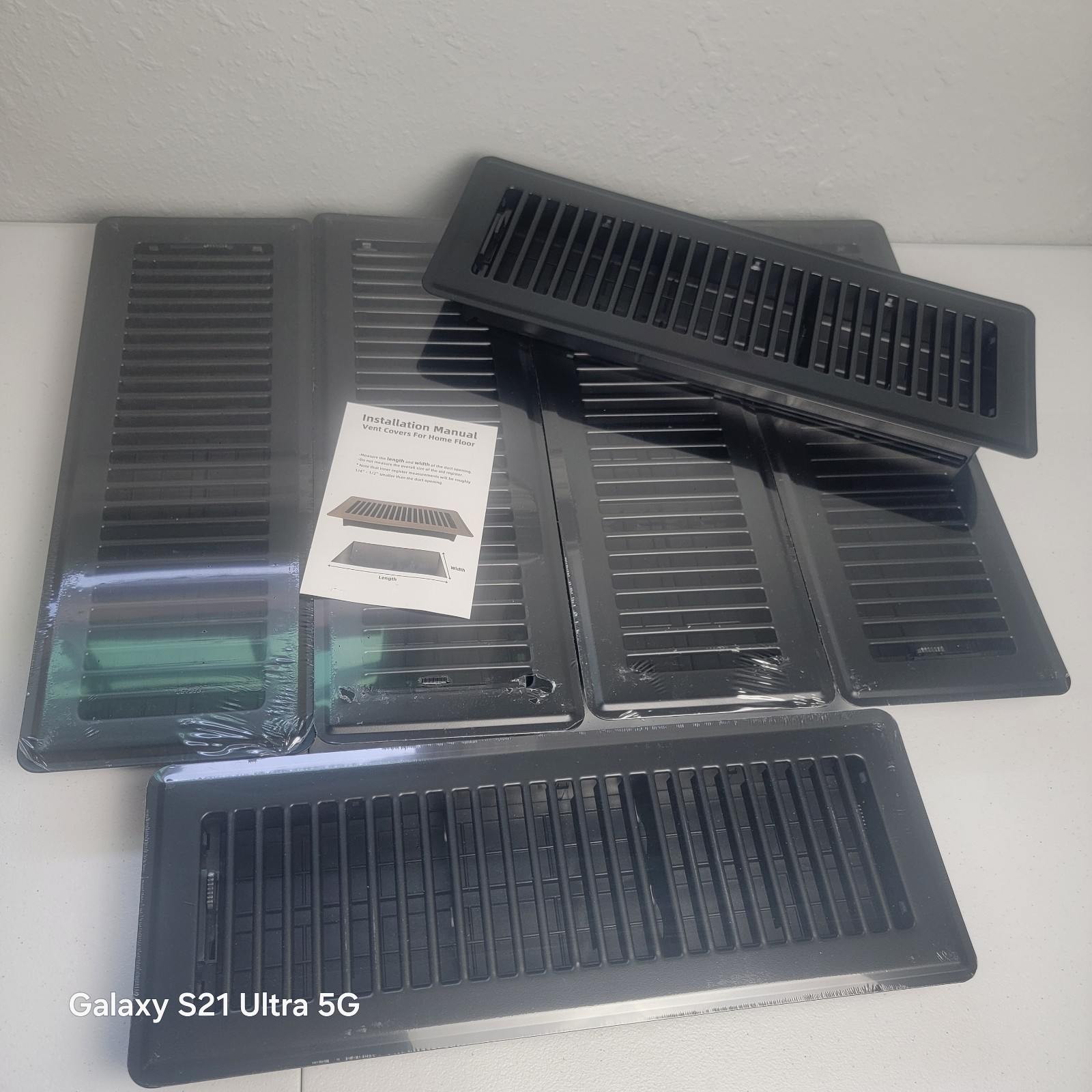 4×14 Floor Register 6-Pack, Heavy Duty Steel Walkable Vent Covers for Home Fl…