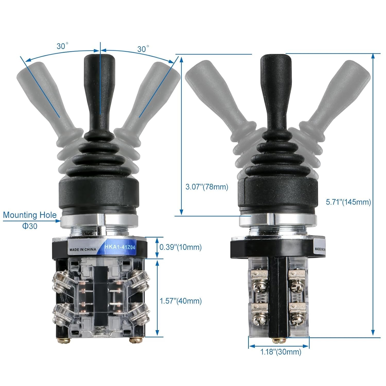 4 Position Joystick Switch 4NO Spring Return Momentary Joy Stick Replacement for