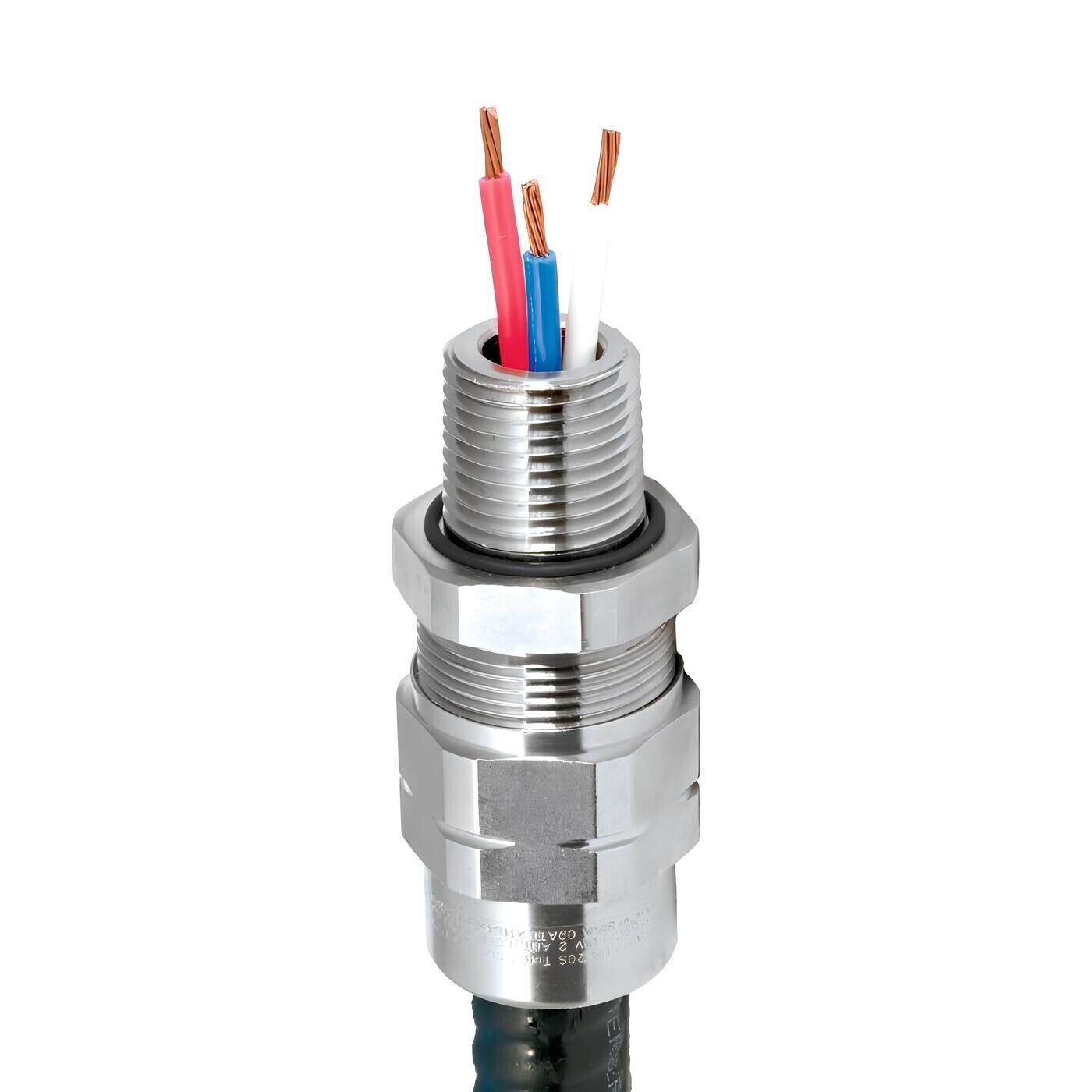 TMC2-125A190 Aluminum 1-1/4» NPT Thread Armored Cable Gland (1.57» to 1.90»)