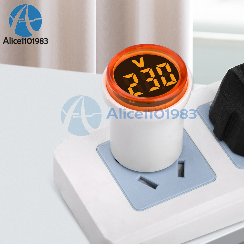 10pcs AC 220V EU Plug LED Digital AC Voltmeter Indicator Voltage Meter 50~500V