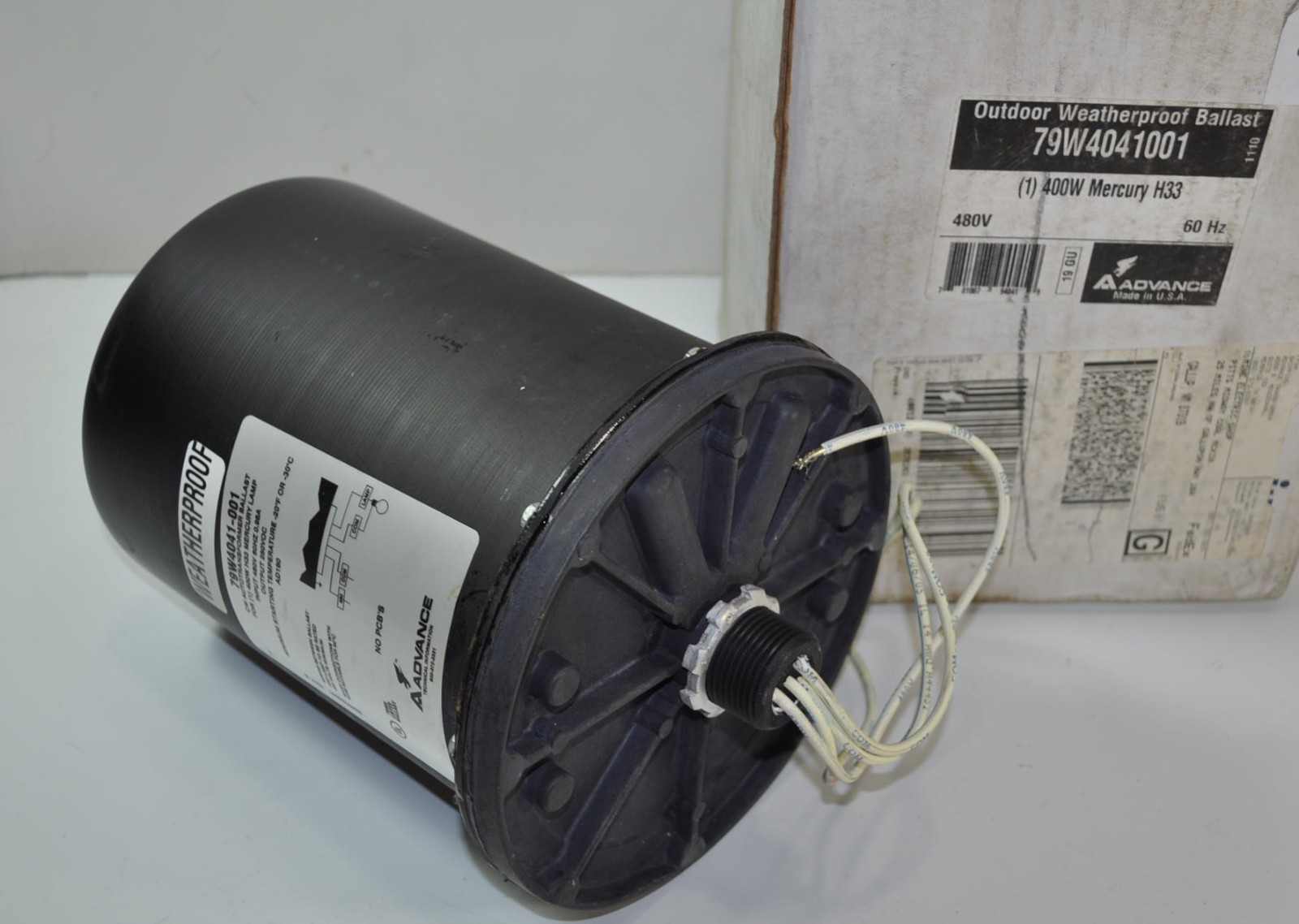 Advance Ballasts 400W Mercury H33 Outdoor Weatherproof Ballast Model 79W4041001