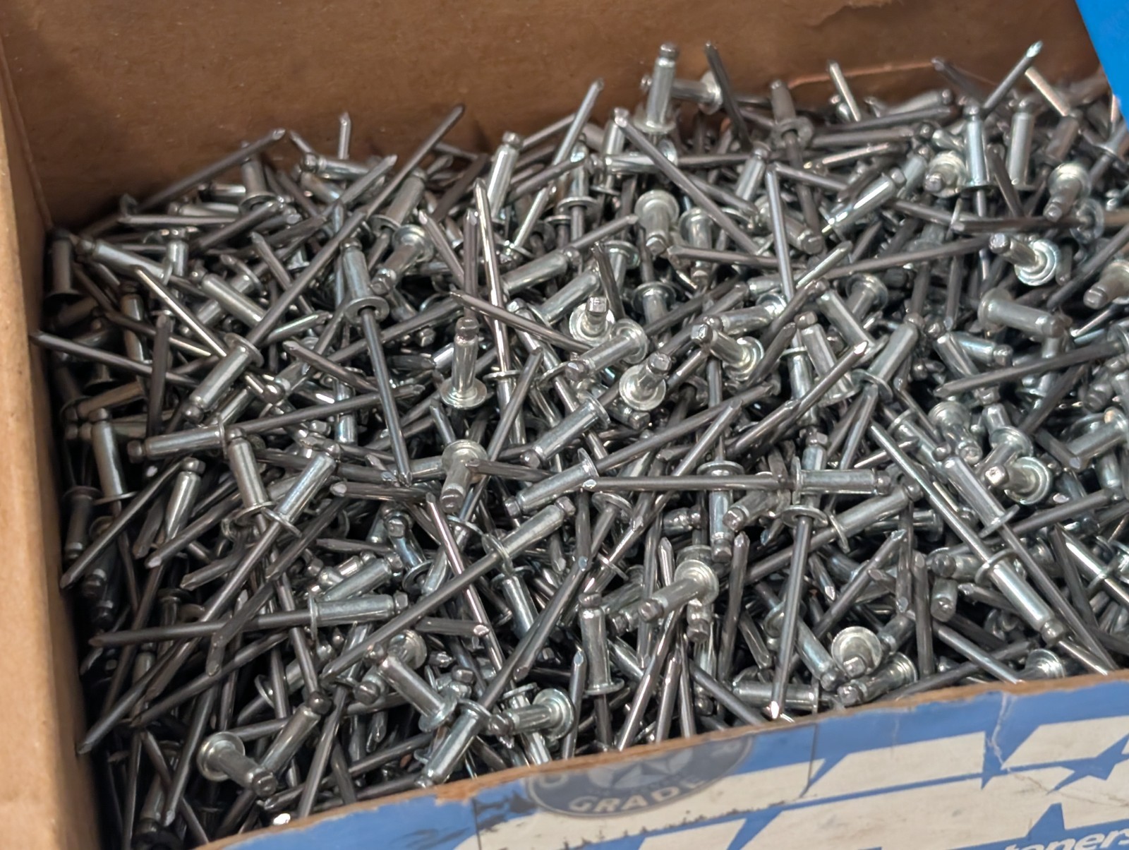 Lot of Aluminum  Steel Rivets, Various Manufacturers, Types and Sizes- As Shown