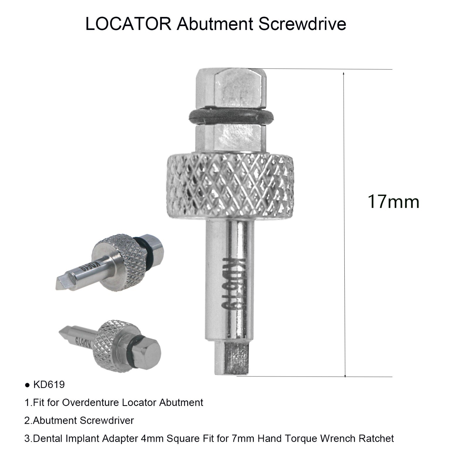 Implant Locator Abutment Driver For Manual Hiossen Osstem Torque Wrench Square