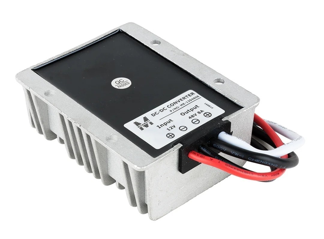 uxcell New Big-Size Waterproof DC 12V Step-Up to DC 48V 8A 384W Car Power Supply