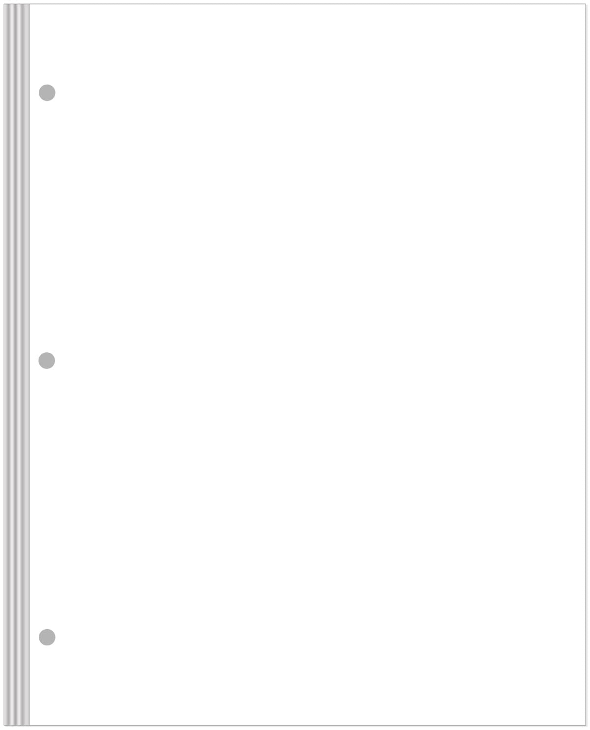 A4 Blank Filler Paper 3-Hole Blank Paper 100Sheets / 200Pages Loose-Leaf Pape…