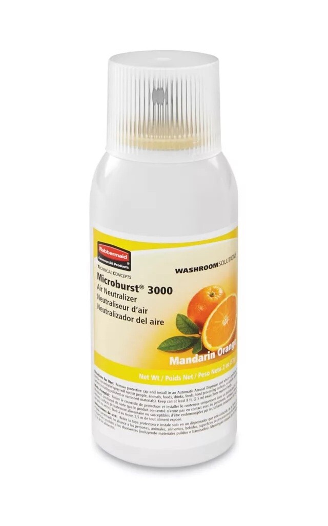 Rubbermaid Microburst 3000 Aerosol Refill Mandarin Orange 12/CT – FG402408