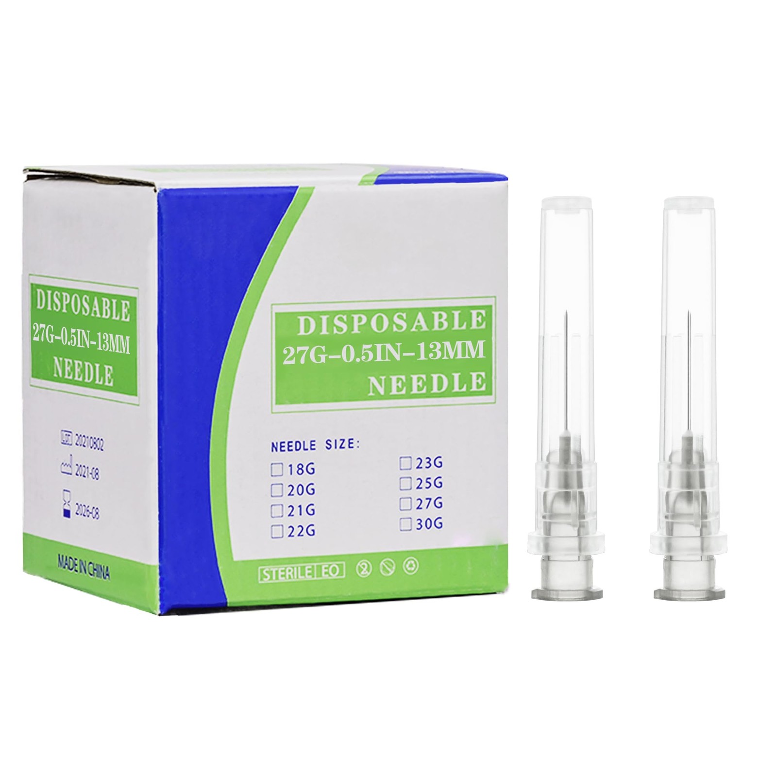 27G 1/2in Dispensing Needles, Disposable Sterile Package of 100 27G-0.5in