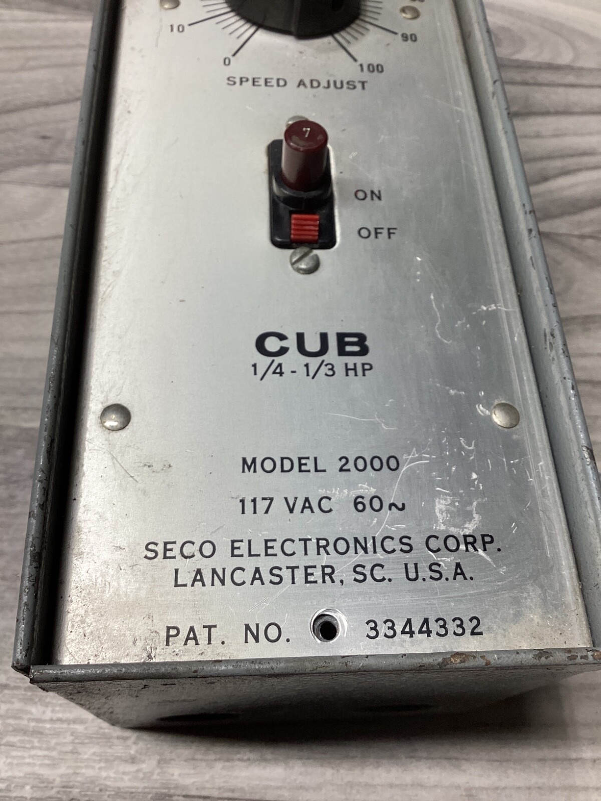 SECO CUB 1/4-1/3HP Model 2000 Motor Control Unit #108E142PR6*CO