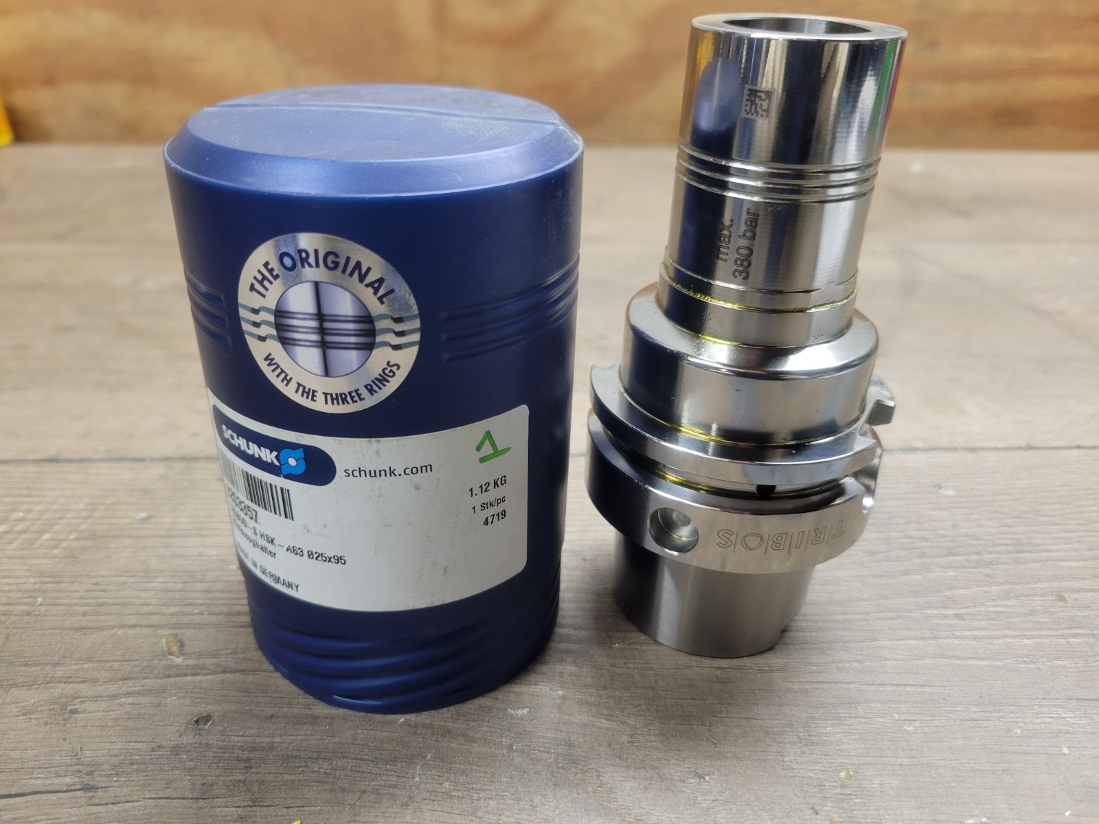 NEW SCHUNK TRIBOS TOOL HOLDER 25 X 95 MM HYDRAULIC TOOL HOLDER – HSK 63A SHANK