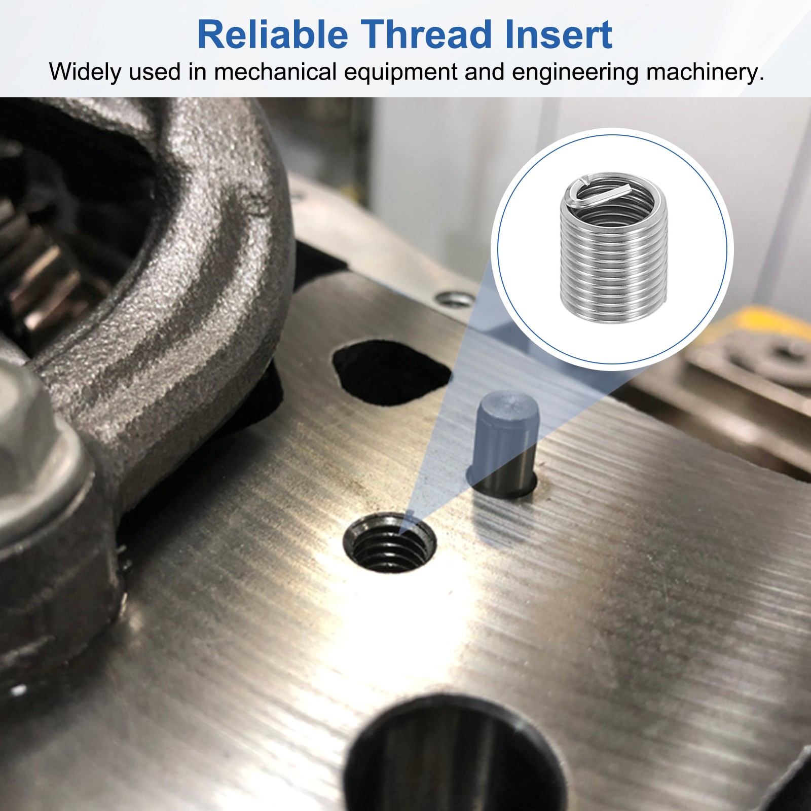20pcs Wire Thread Inserts 1/4-28 UNF 2D 12.8mm Helical Threaded Sleeve
