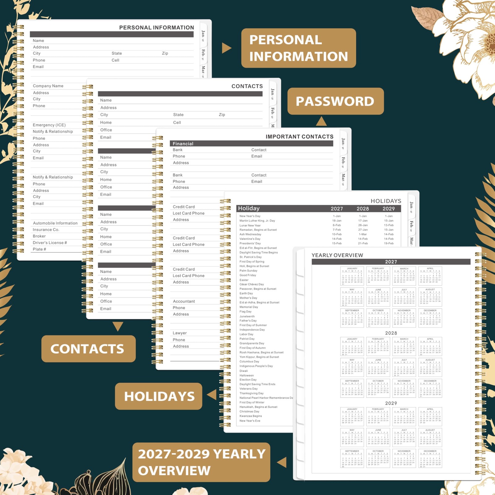 2027-2028 Monthly Planner – Jan 2027 – Dec 2028, 2 Year Monthly Calendar 2027…