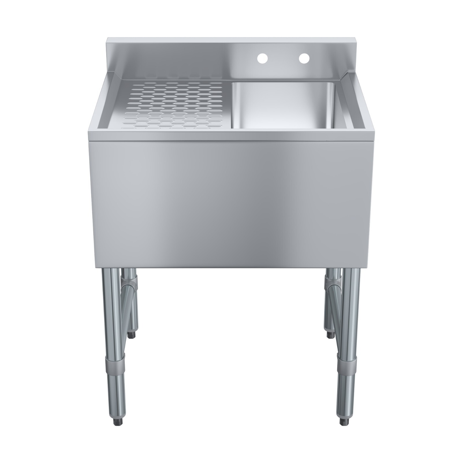 24 in. x 19 in. One Compartment Underbar Sink With Left Drainboard