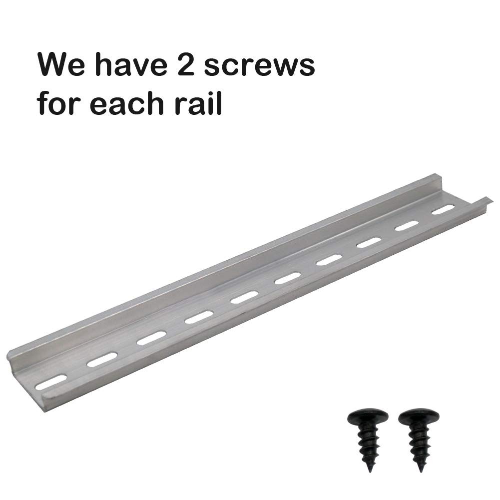 mxuteuk 3pcs DIN Rail Slotted Aluminum RoHS 8″ Inches Long 35mm Wide 7.5mm Hi…