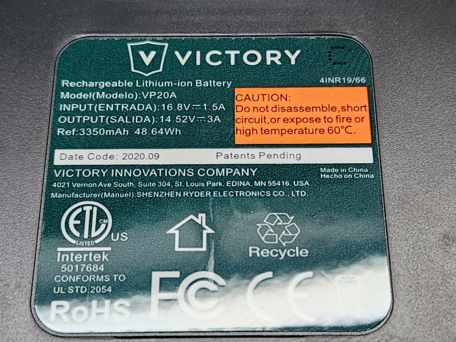 Victory Innovations VP200ESK Cordless Electrostatic Sprayer Kit Handheld NEW