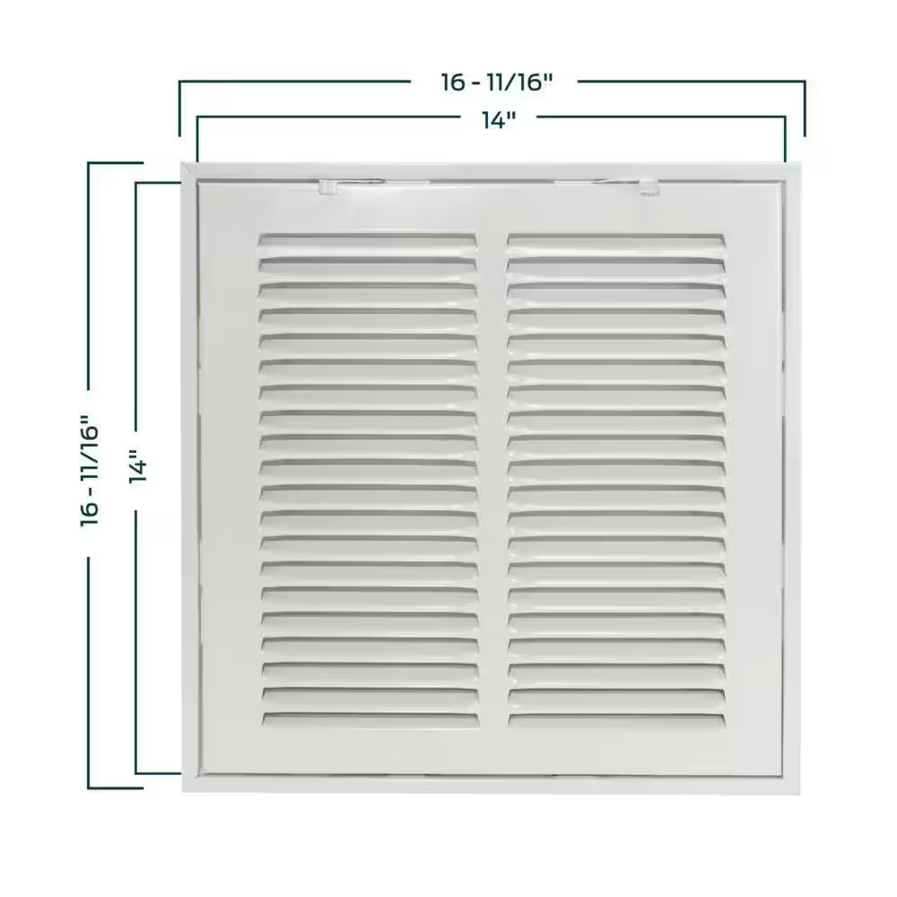 14 In. X 14 In. Steel Return Filter Grille