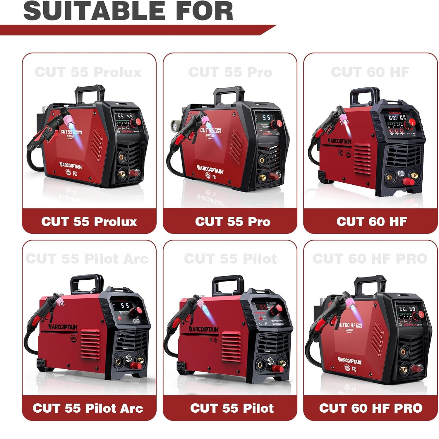 2026 ARCCAPTAIN AG-60 Plasma Cutter Torch Consumables 24Pcs .040” SG-55