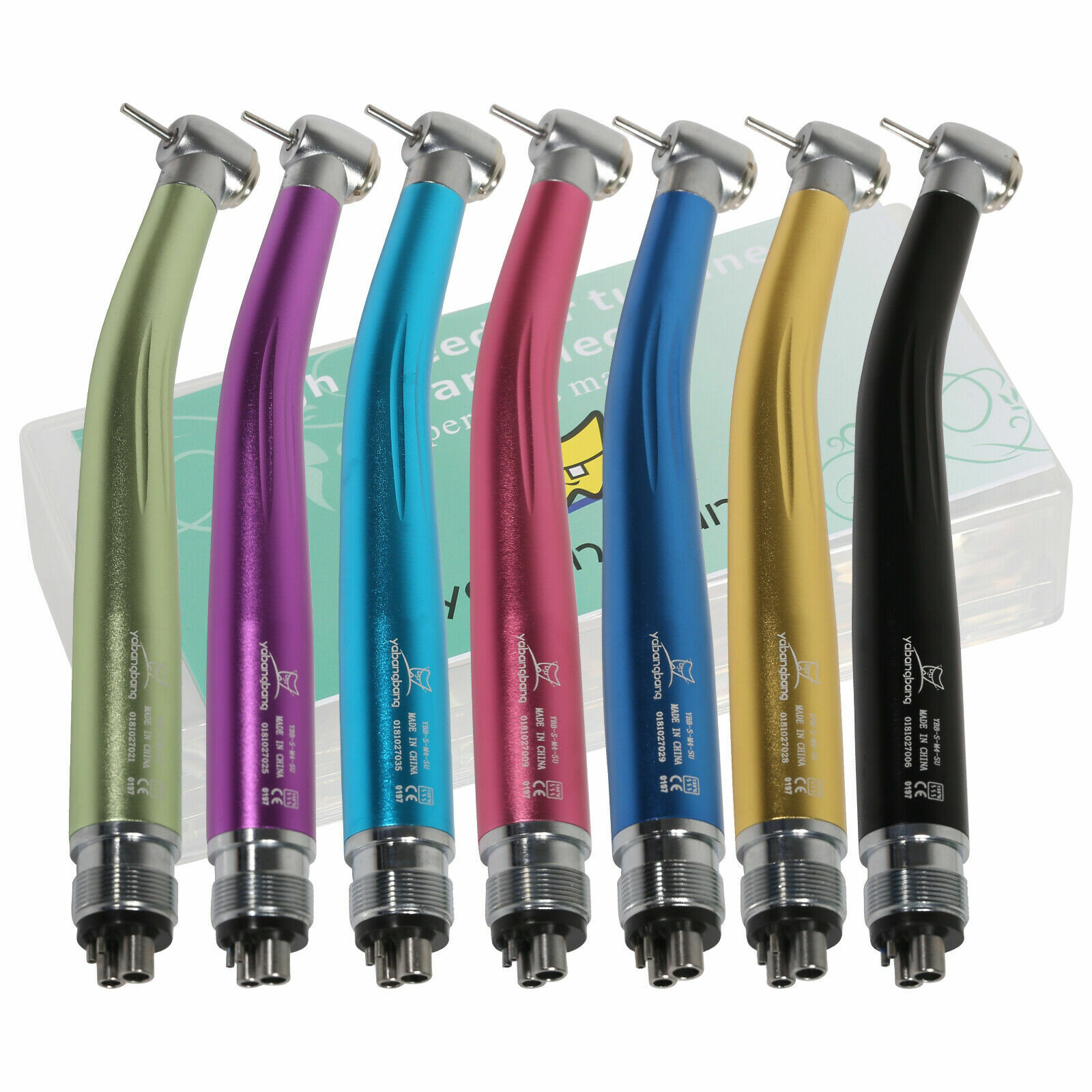 Dental Fast High Speed Handpiece Air Turbine Push Button 2/4Hole NSK Style Color