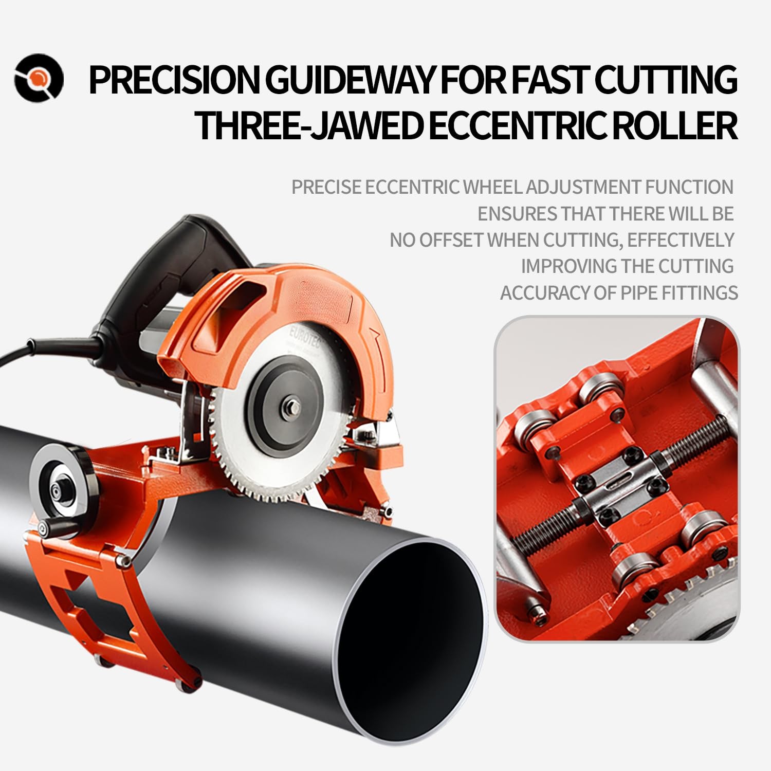 110V Electric Automatic Pipe Cutting Machine Precise Fast Pipeline Cutter for 40