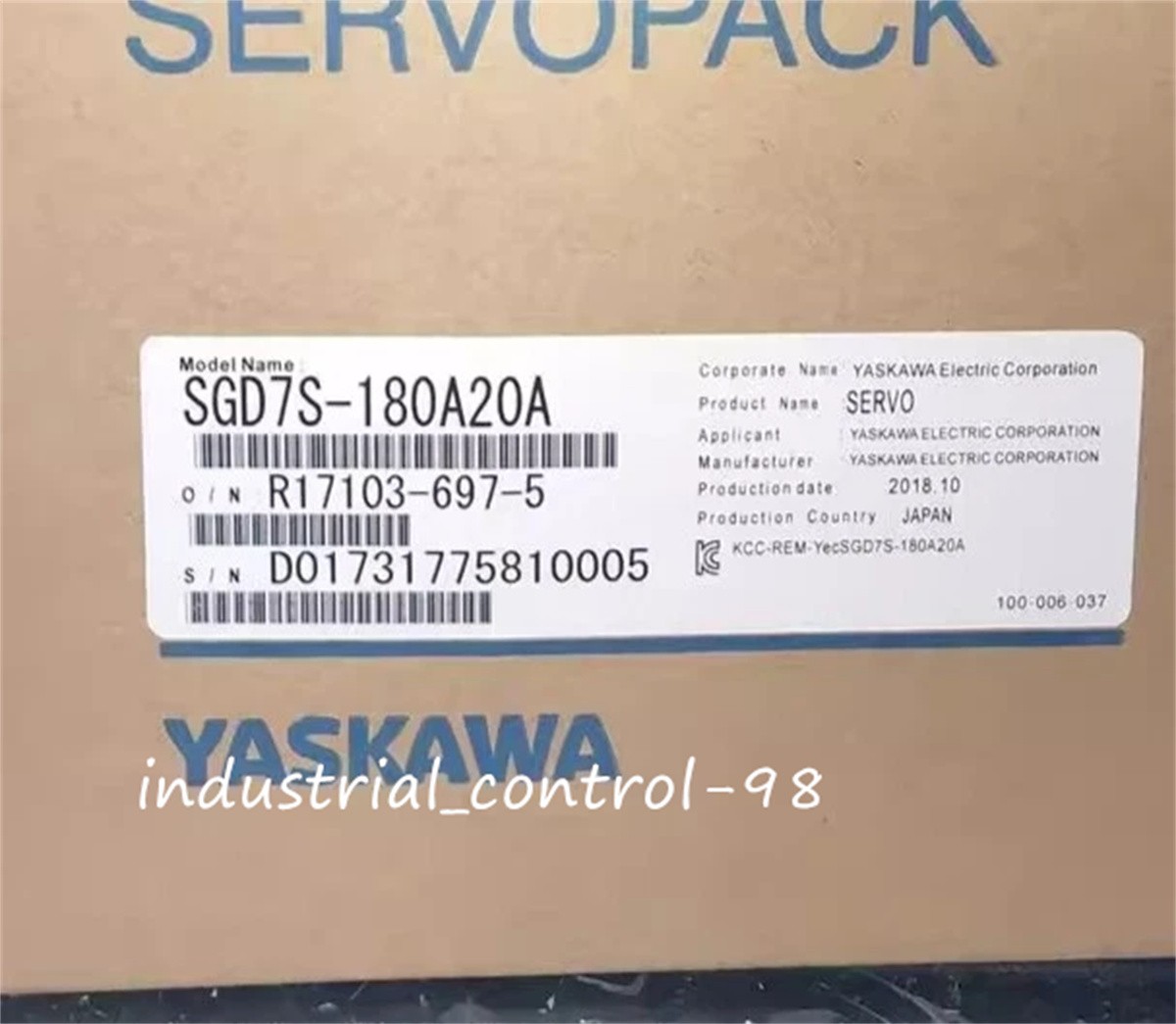 1PCS New Yaskawa SGD7S-180A20A AC Servo Driver In Box Expedited Ship