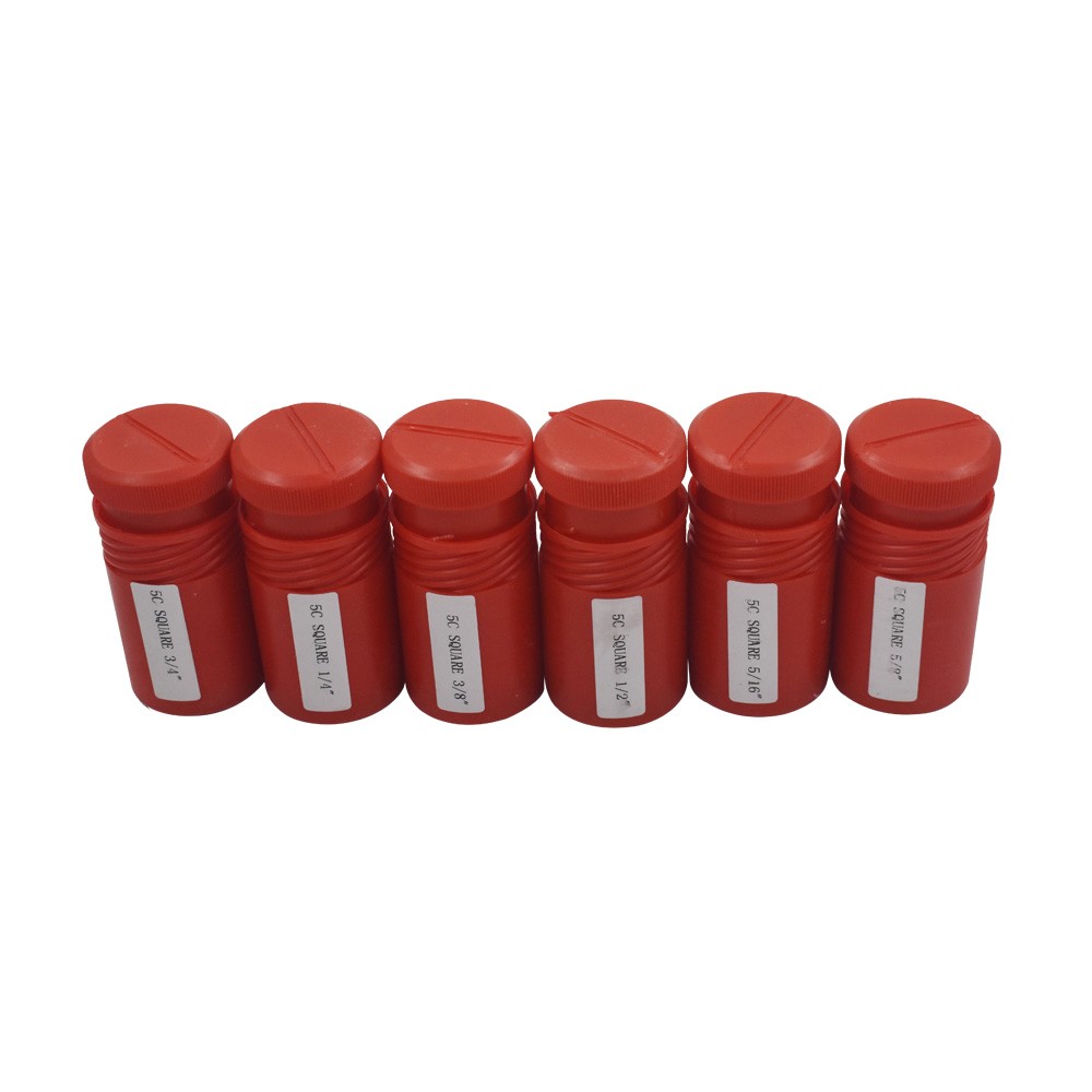 5C Square Collets 6 Pc Set 1/4, 5/16, 3/8, 1/2, 5/8, 3/4 inch High Precision