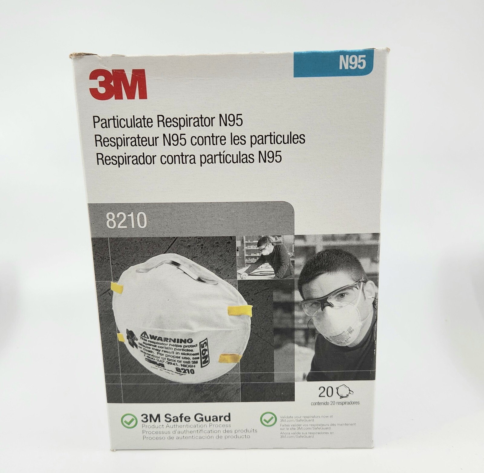 3M 8210 N95 Particulate Respirator NIOSH Approved Face 20 Masks Box EXP. 03/25