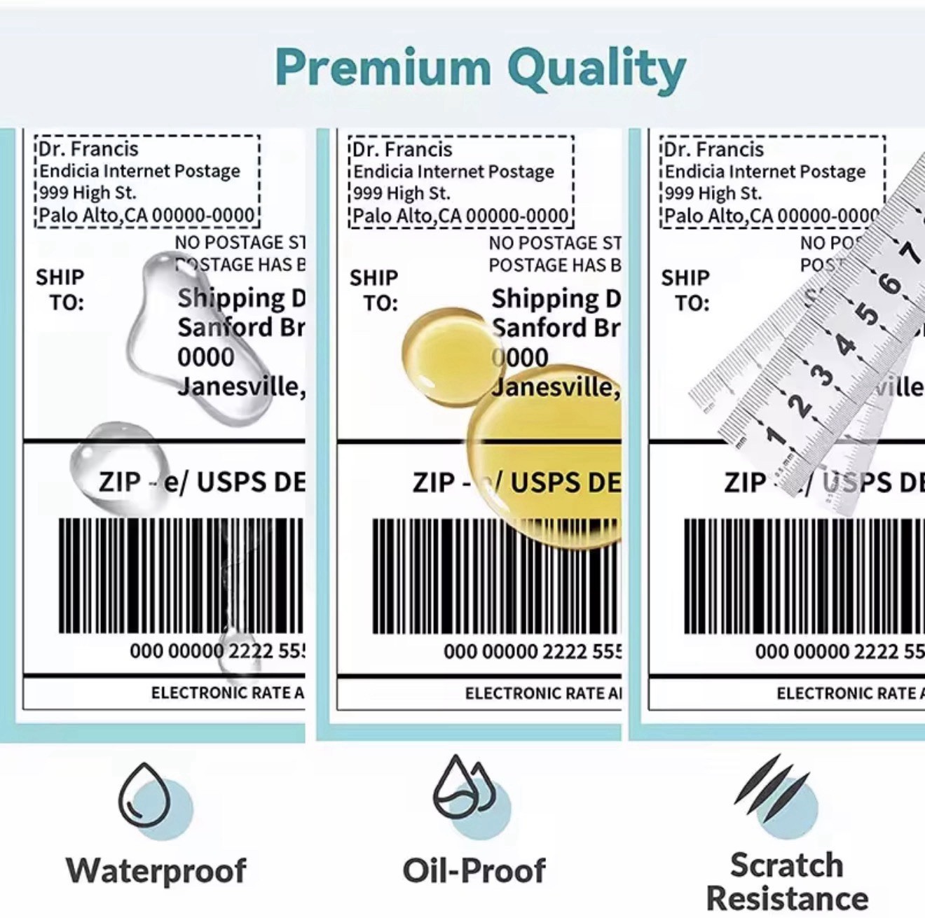 4″x6″ 1000 sheets Direct Thermal Shipping Labels for Printers Fanfold