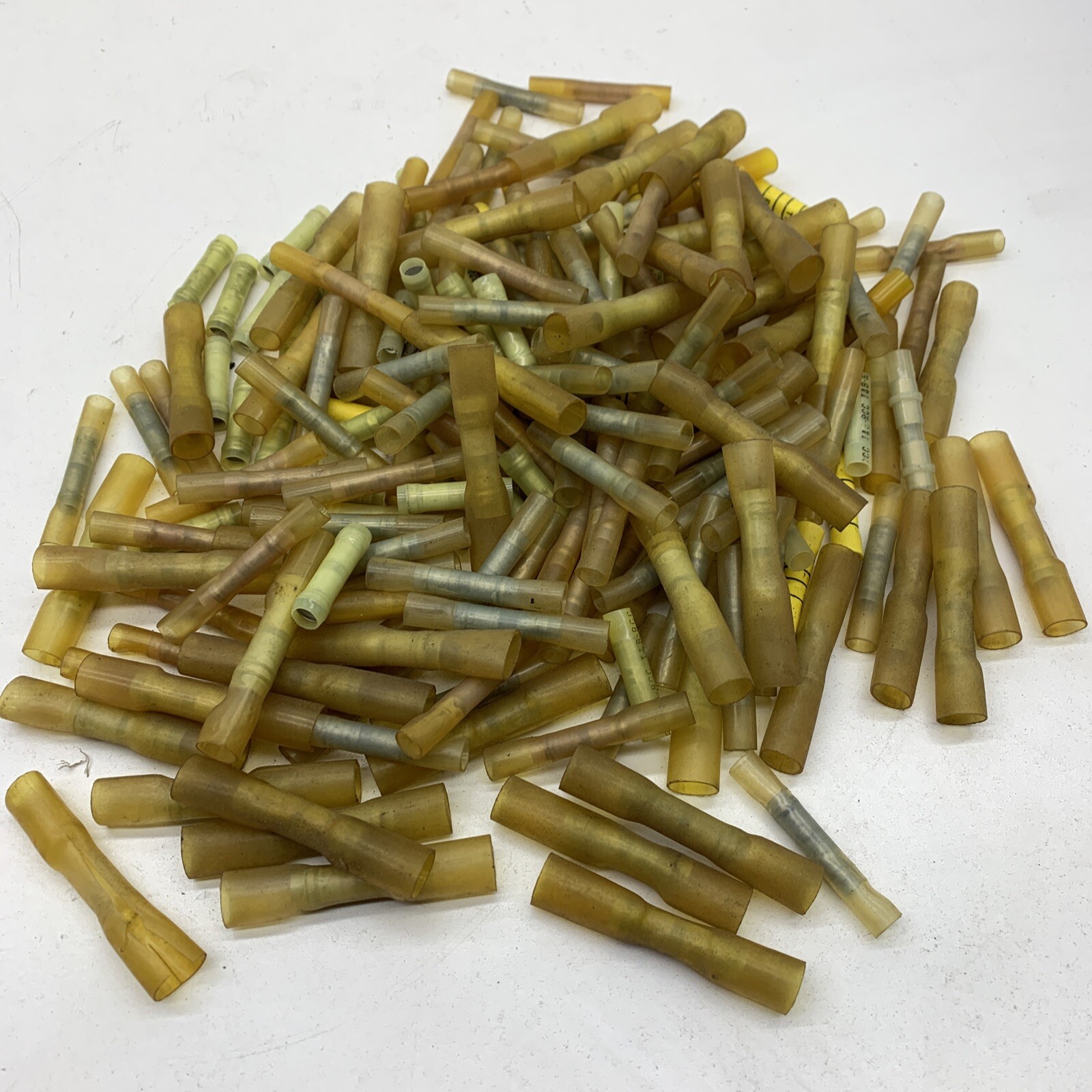 Big Lot of (200) Mixed Assorted Wire Butt Splices Unions 12-10 and 14-10 AWG