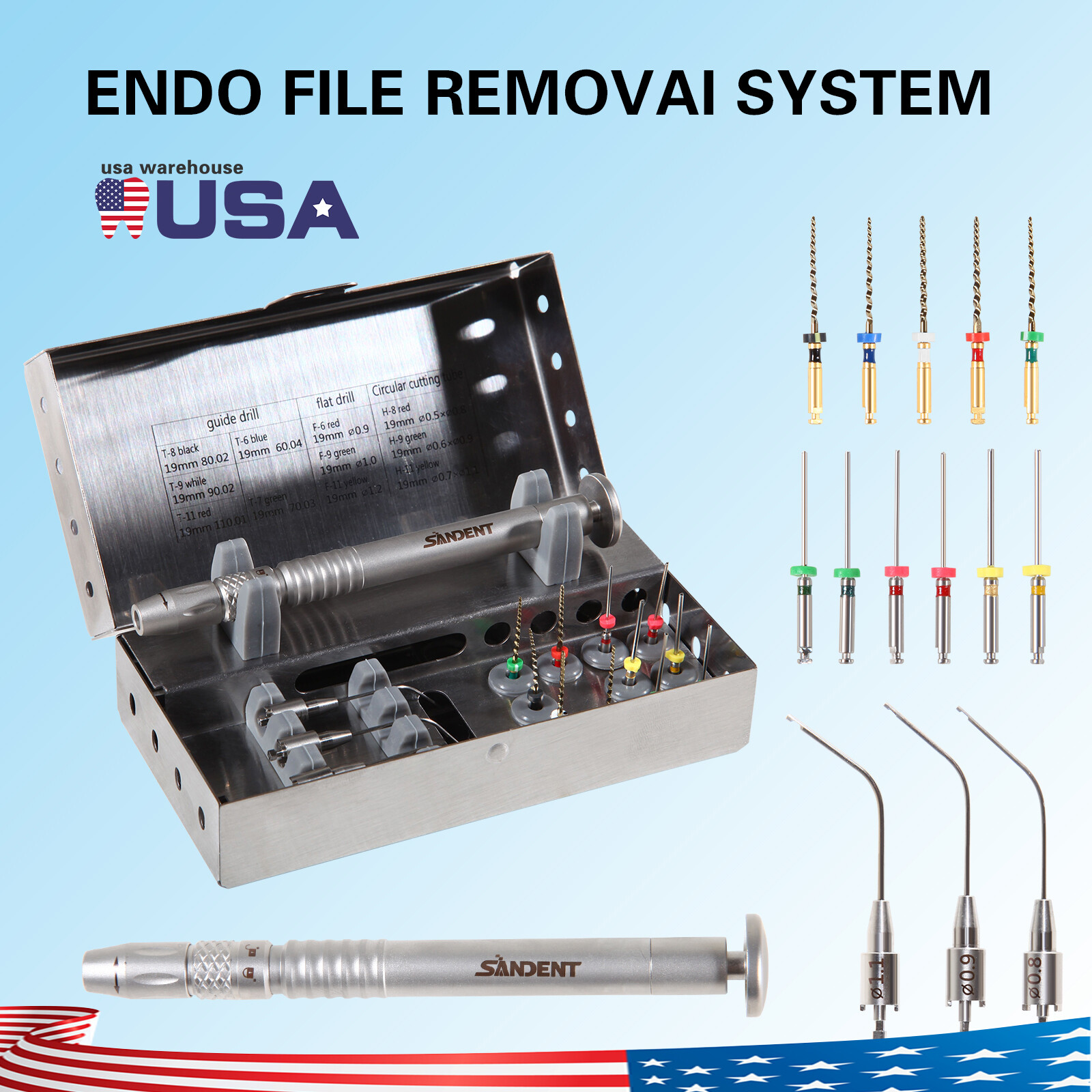 Dental Root Canal File Extractor Endo Broken Files Removal System Holder Tools