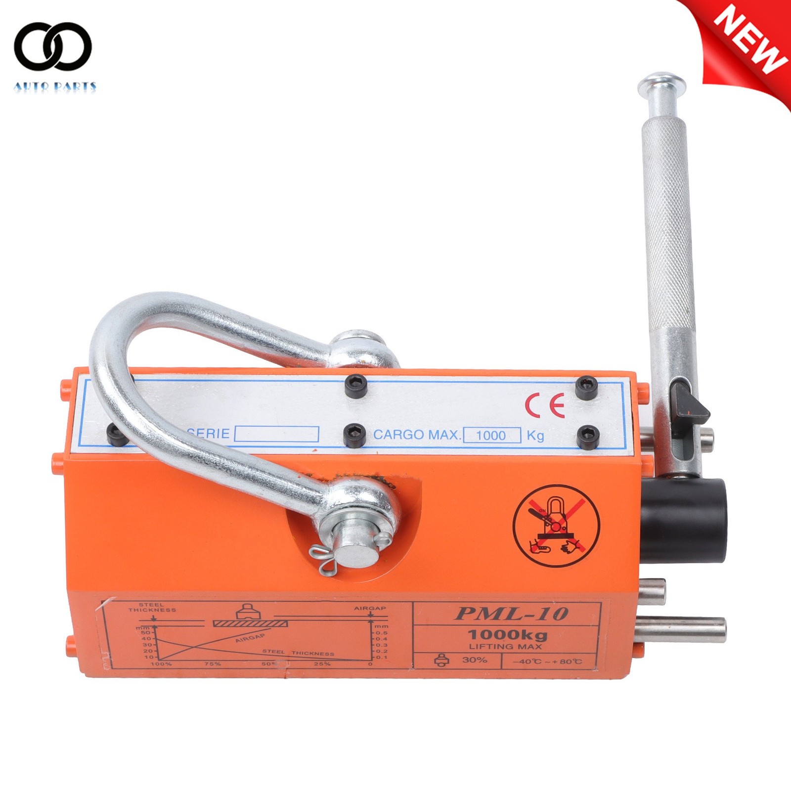 2200lbs 1000kg Steel Magnetic Lifter 2 Safety Factor, Heavy Duty Crane Hoist