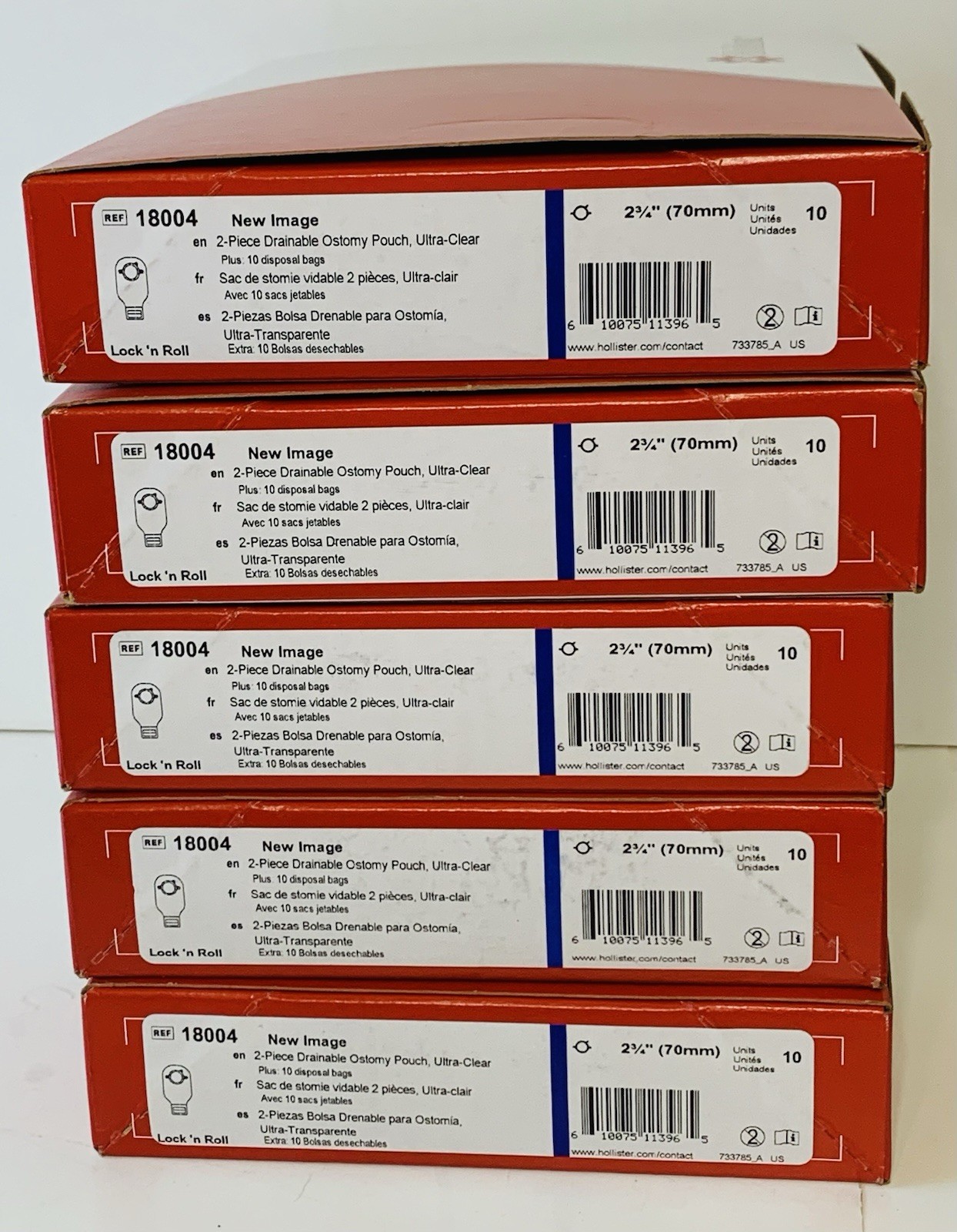 10 BOXES Hollister 18004 New Image 2-Piece colostomy 10BX/10EA Exp2030/10 FRESH