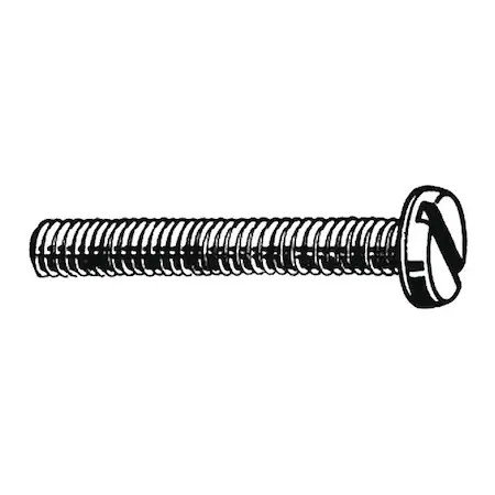 M5-0.80 X 10 Mm Slotted Pan Machine Screw, Zinc Plated Steel, 100 Pk,